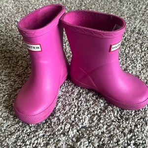 Pink Hunter rain boots